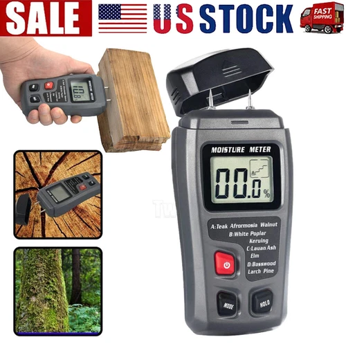 Wood Digital LCD Moisture Meter Detector Tester Wood Firewood Paper Cardboard