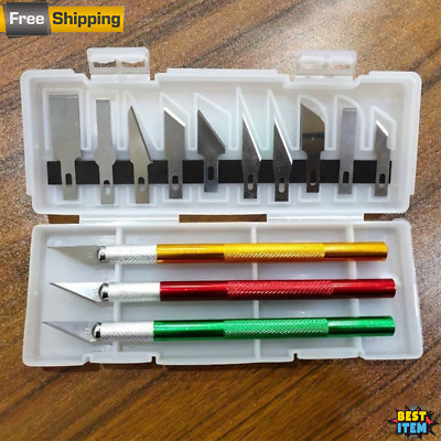 Carving Knife Set 13pcs DIY Paper Exacto Knife Blades Craft Tool Kit