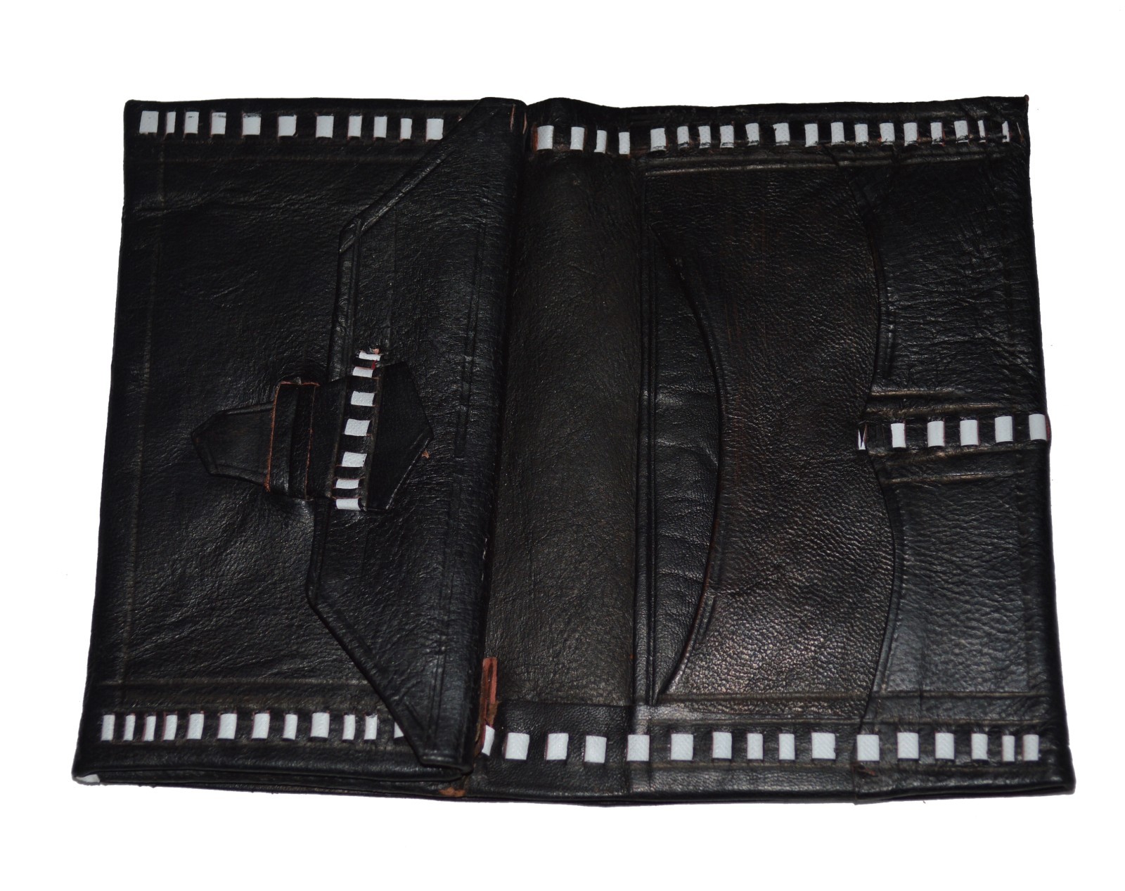 Custom Order~Carved and Painted Leather Bifold Mens Wallet