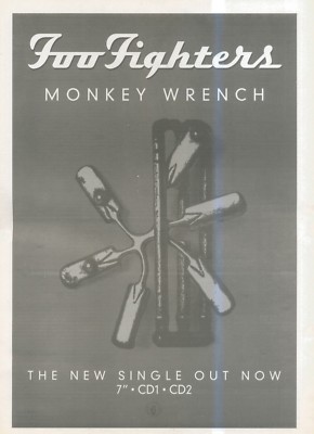 BABK11 WERBUNG 15X11 FOO FIGHTERS - MONKEY SCHRAUBENSCHLÜSSEL - EINZELN