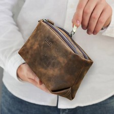 Pochette uomo vera pelle portafoglio porta telefono organizer borsetta viaggio