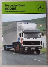 Mercedes-Benz 2028S Tractor Unit Brochure 1985 - 38 Ton