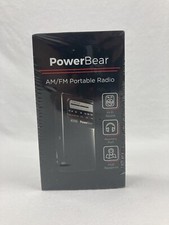 PowerBear AM/FM Portable Radio X001XOPTNB New  Sealed