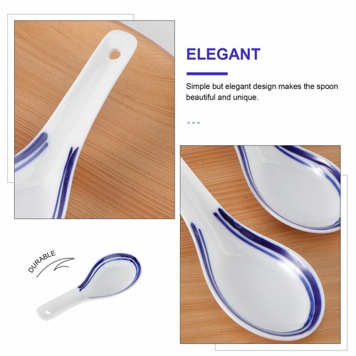 5pcs china spoon Ceramic Spoon Portable Useful Porridge Spoon for - Picture 49 of 53