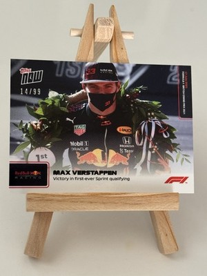 2021 Topps Now F1 Max Verstappen Victory in 1st Sprint Qualifying 14/99 Parallel