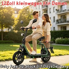 48V 13AH Mit Straßenzulassung 12" Elektroroller mit Sitz E-Scooter TWOFISH …