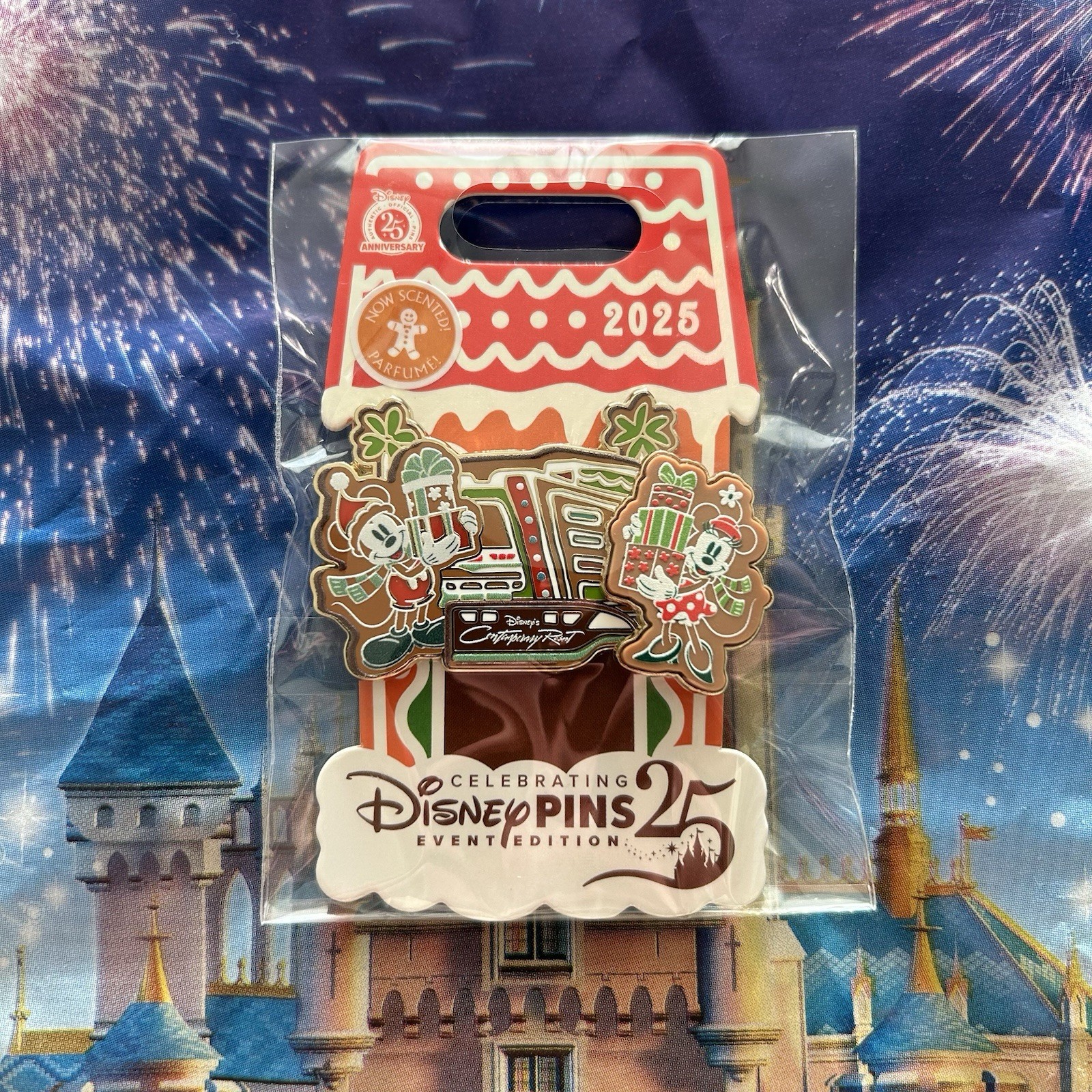 2025 Disney Parks Contemporary Resort Christmas Gingerbread Mickey LE 3500 Pin