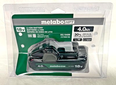 Metabo HPT  BSL1840M 18V 4.0Ah Battery With Fuel Indicator (New In Packaging)