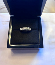 K Bassam Jewellers 14ct White Gold Hallmarked 7 Diamond Half Eternity Ring K-