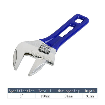 MultiFunction Short Handle Adjustable Wrench Universal Spanner Large Open Wrench