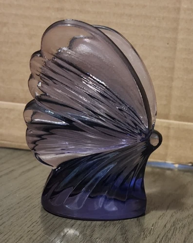 Fenton Glass Butterfly Figurine Paperweight Purple Violet 5271