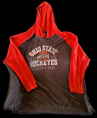 Ohio State Buckeyes OSU Hooded Long Sleeve Shirt 5XL Profile Varsity Big Tall