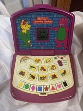 Vintage Barney's Learning Laptop 1999 Interactive Tiger Toy Educational WORKS