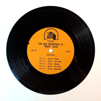 The Mad Adventures of Rabbi Jacob movie radio promo spots 1973 vinyl 7'' 33 RPM