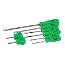 K-Tool 19900 8-pc Screwdriver Set with Green Square Handles