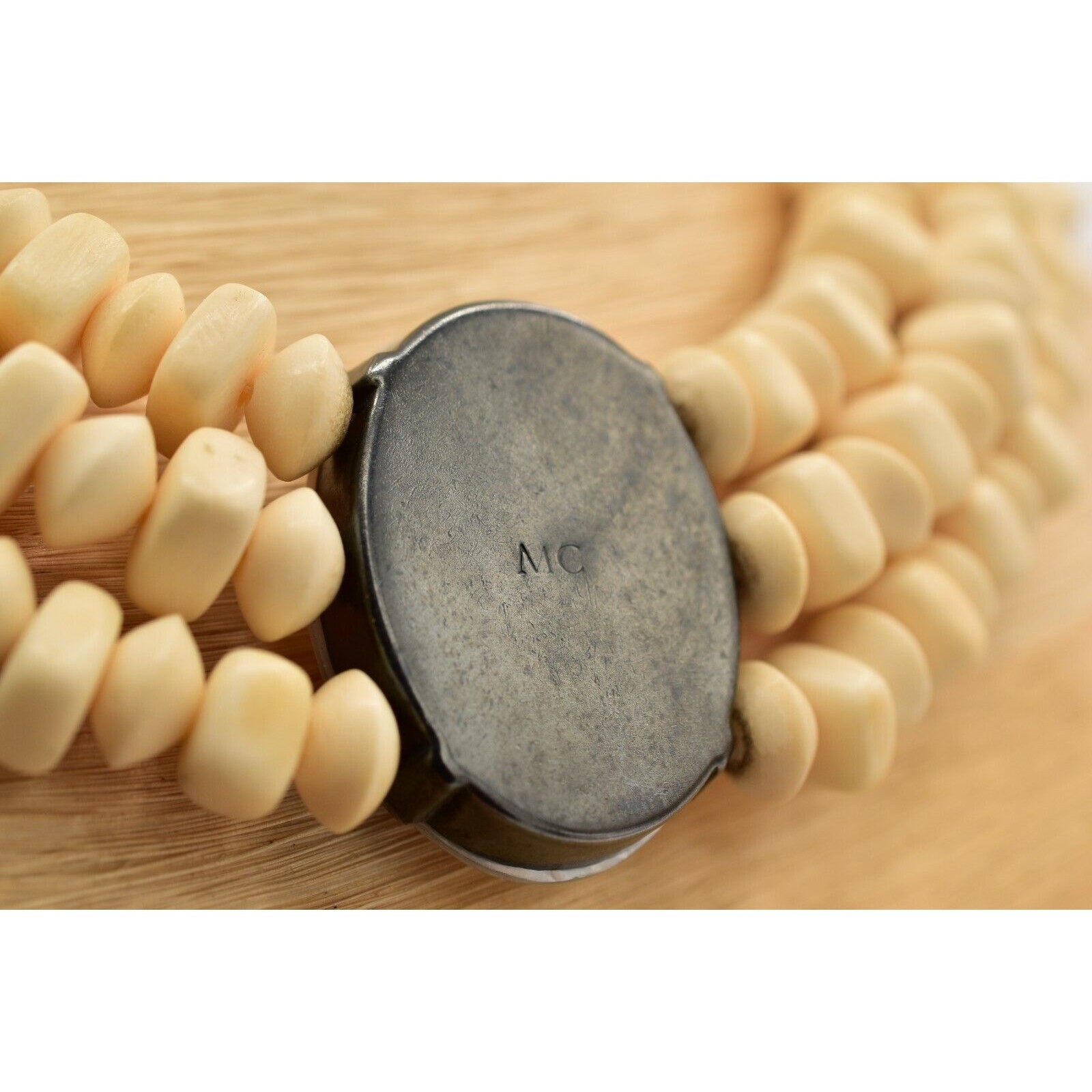 Statement Shell Necklace Clip Earrings Set Abalon… - image 12