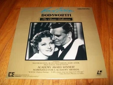 DODSWORTH Laserdisc LD VERY GOOD CONDITION VERY RARE GREAT FILM WALTER HUSTON