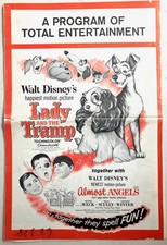 Disney's LADY and The TRAMP PRESSBOOK. With ALMOST ANGELS. 24pgs. 1962.