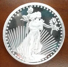 Silver Towne Saint-Gaudens 1OZ SILVER ROUND .999