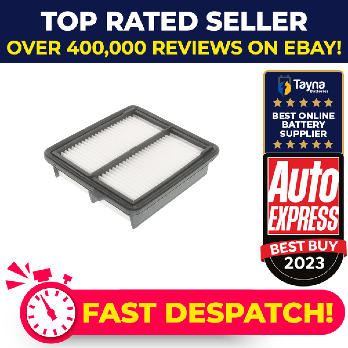 Air Filter fits HONDA INSIGHT ZE, ZE2 1.3 2009 on LDA3 Blue Print 17220RBJ000