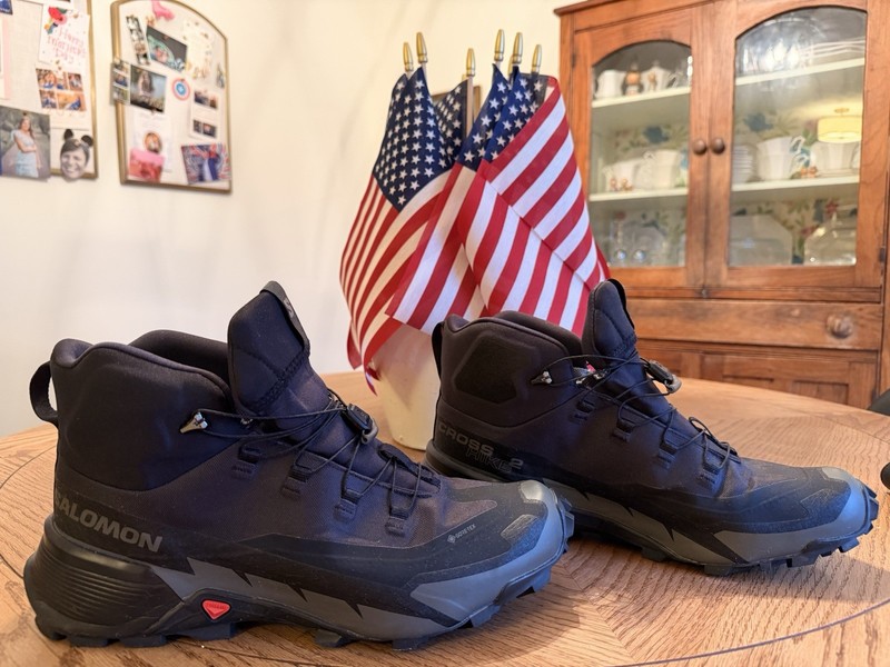 Salomon Cross Hike 2 Mid GTX Hiking Boots Black Mens US 12 Medium 417358