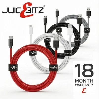 JUICEBITZ USB Fast Charger Cable Sync Lead for OPPO A17k A17 A57s A15 A9 A31 A1k F9 F7 A3s