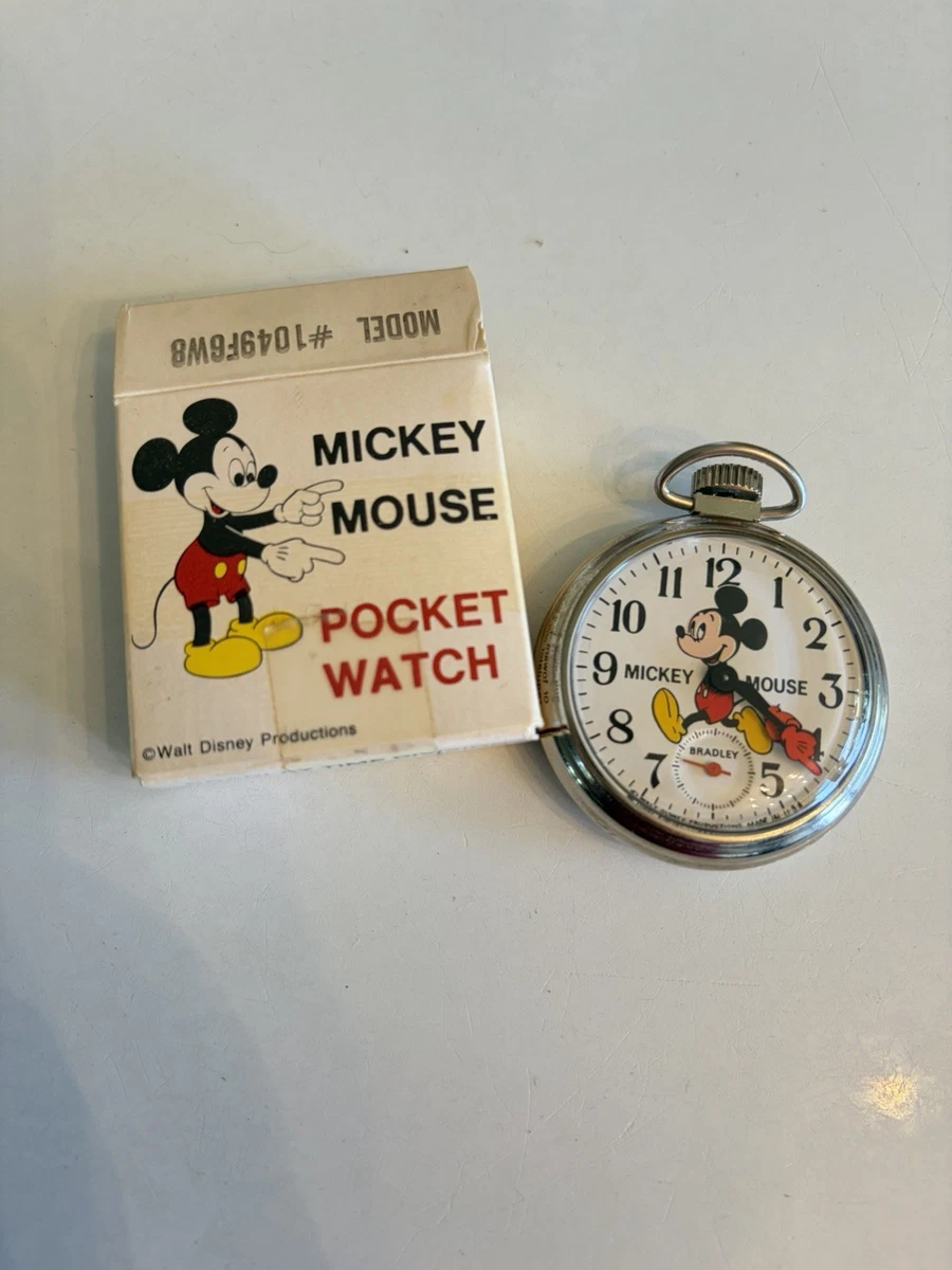 mickey mouse pocket watch bradley products for sale | eBay