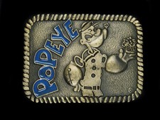 UC13152 NOS VINTAGE 1980 POPEYE TV CARTOON BELT BUCKLE