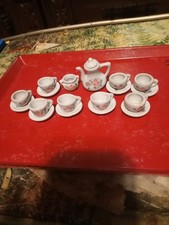 Miniature Pink Floral 18 Piece Tea Set