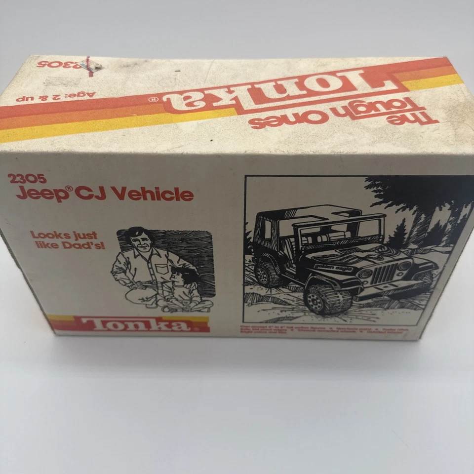 10" TONKA JEEP CJ-5 RENEGADE METAL/PLASTIC Black Ne In The Box Rust - Image 4 of 4