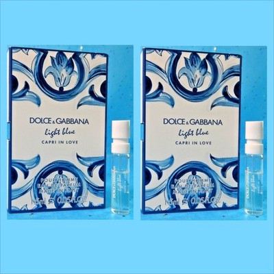2 x Dolce & Gabbana Light Blue CAPRI IN LOVE EDP Sample Vial 1.5 ml