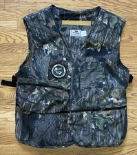 Vintage Mossy Oak Break Up Pattern Camo Turkey Hunting Vest With Seat Pad Large