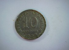 Argentina 1953 10 Centavos Argentina 10 Centavos (José de San Martín) Coin
