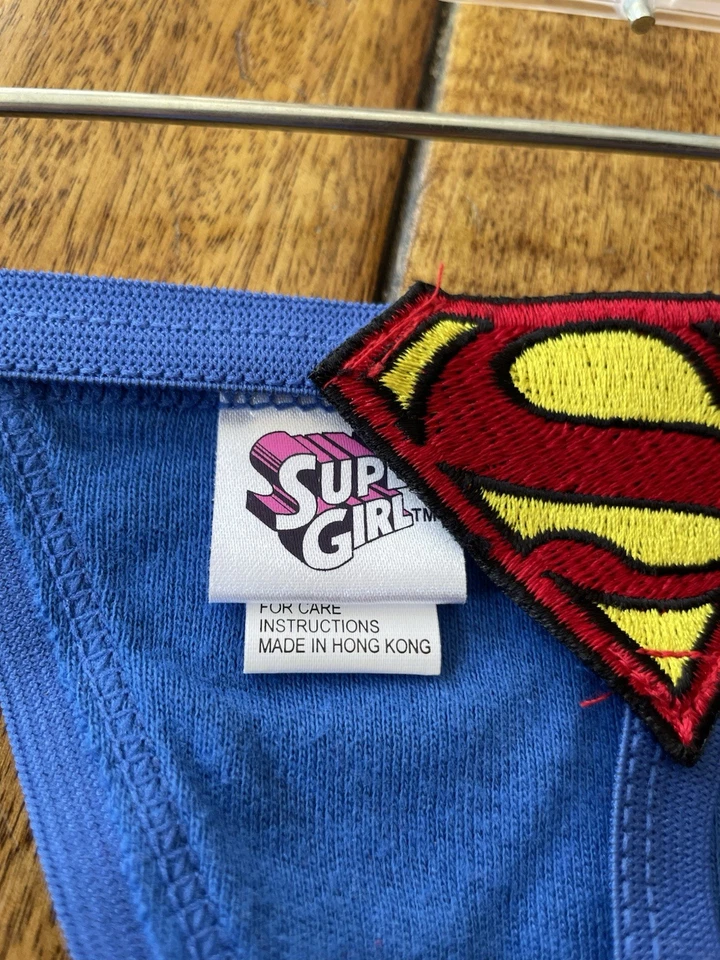 Vintage NWT Super Girl Blue String Thong G-String Size Medium (6) *Rare Superman - Image 4 of 4