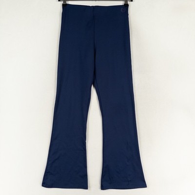 Victorias Secret Pink Active Flare Leggings Womens Large Navy Blue Yoga Pants