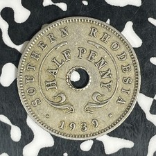 1939 Southern Rhodesia Half Penny 1/2 Penny Lot#C6228