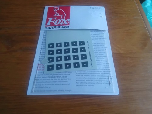Transferencias Fox. 4mm.  F 4368.  MARCADORES DE CÓDIGO DE CABEZA DE LOCOMOTORA | Condition: New