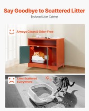 For Cat Litter Box Enclosure, 31 in Hidden Litter Box Cabinet with Shelf  Sto