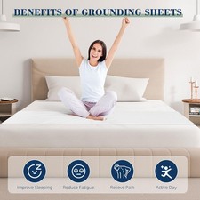 10 sliver fiber Grounding/Earthing flat bed Sheets with 2 cord 1 bracelet