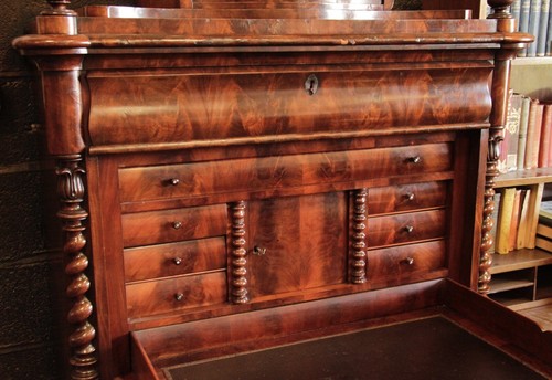 Danish Biedermeier Secretaire A Abbatant Circa 1860 - Picture 4 of 11