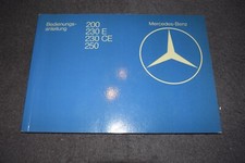 Operating Instructions Manual Mercedes W/C 123 200-250 XII-81 Unused