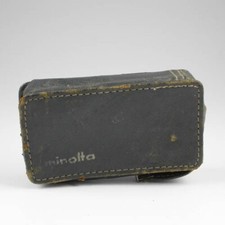 Minolta 16 - Grey Leather Snap Camera Case - Vintage