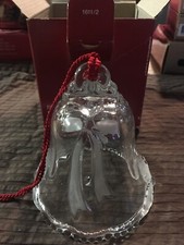 Christmas Bell Mikasa Fiesta Bows Holly Crystal 4 1/4 Made In Germany Ornament