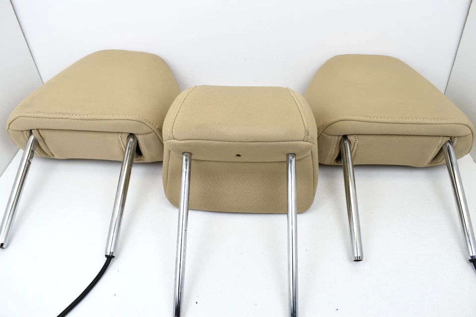 Juego de reposacabezas de tela beige asiento trasero segunda fila Kia Sedona 2015-2018 OEM Foto 3 de 4