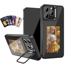 For iPhone 15 Pro Max 14 13 NFC Case Lens Stand with A.I App E Ink Smart Display