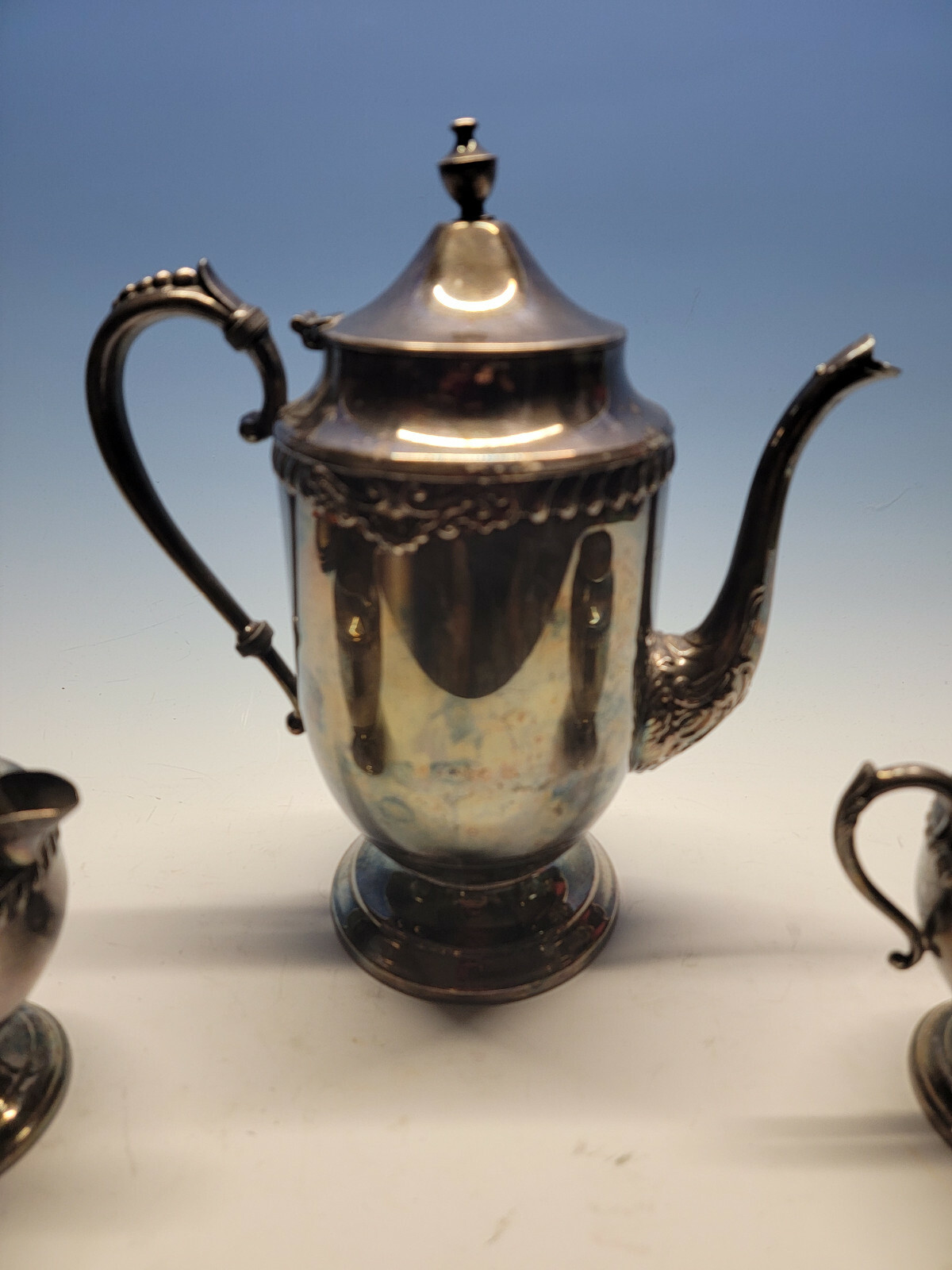 Vintage Silver on Copper Tea Set eBay