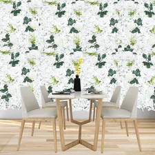 6 * Artificial Hydrangea Rose Flower Wall Panel Wedding Backdrop Grid Design DIY