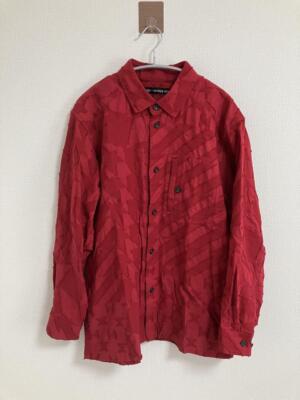 ISSEY MIYAKE MEN Red Long Sleeve Shirt Geometric | eBay