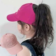 Baseball Cap High Ponytail Hat for Kids Adjustable Sun Hat for Girls Boys Use