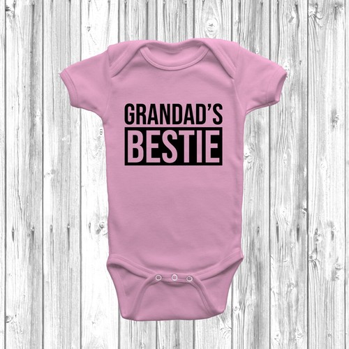 Grandad's Bestie Baby Grow Bodysuit Vest Gift, From Grandad, New Baby Relative - Picture 8 of 8